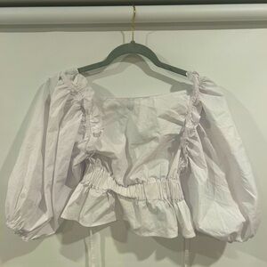 Cute white going out top